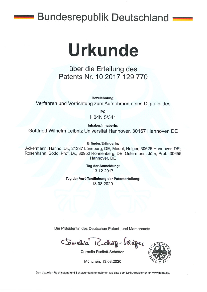 Patent certificate